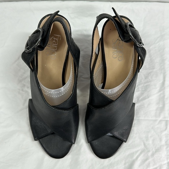 Franco Sarto Thick Buckle Strap Heeled Sandals, 8 - Picture 3 of 9